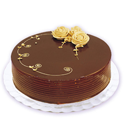 情人：圆形巧克力蛋糕